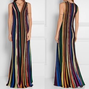 Missoni Striped Gown Maxi Dress EUC like new - orange label US4 IT40